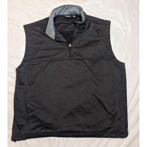 Ping Men's Black 1/4 Zip Sleeveless Golf Shirt With Pockets Size XL